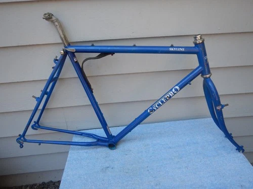 20" CyclePro Skyline Vintage Steel Mountain Bike Frameset Cycle Pro Blue w/Extra