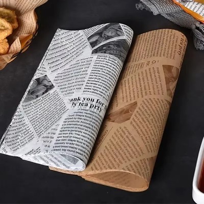 100/1000 Pcs Oil-Proof Paper for Wrapping Burger Bread Fried Food Sandwich Packa
