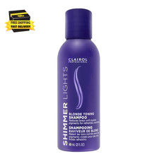 Shimmer Lights Purple Shampoo Neutralizes Brass Yellow Tones for Blonde, Si