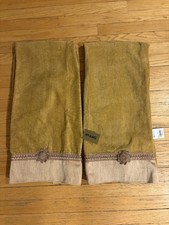 Nuevo Con Etiquetas Avanti Juego de Toallas de Baño Decorativas de 2 Nuez moscada/Marrón Bordado