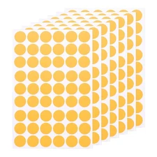 7 PCS Self-Adhesive Screw Hole Stickers, 0.83" Yellow Screw Hole Cover