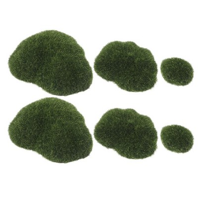 6 Pcs False Moss Rock Artificial for Decoration Decorative Stone