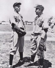 satchel paige and jackie robinson 8x10 photo kansas city monarchs
