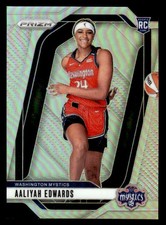Aaliyah Edwards 2024 Panini Prizm WNBA Silver Prizms #142 Washington Mystics ESE