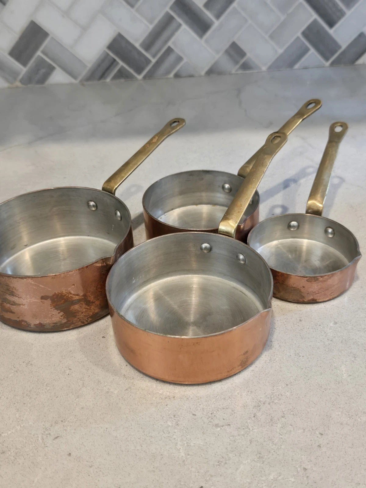 VTG Heavy Copper & Brass measuring cups set of 4
Opens in a new window or tab