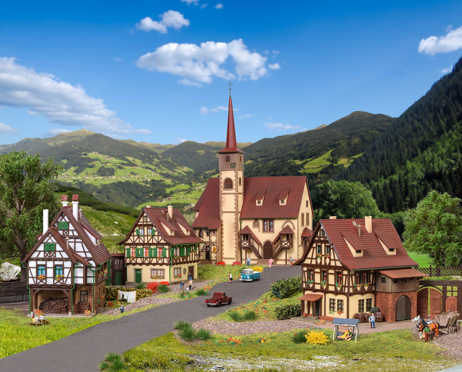 Vollmer 47734 - N Timbered Village - New