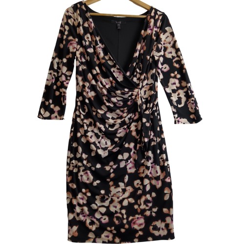 Coast Wrap Dress Size 12 Women's Multi Animal Print Polyester Smart Preloved