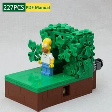 Homer Disappearing into Bush Meme – 227PCS Simpsons Building Block Set Funny Toy