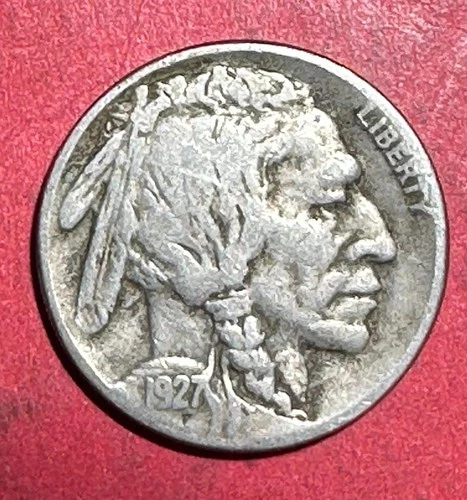 1927S US Buffalo Nickel! "San Francisco" Mint! FINE! Old US Coin!