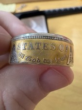 1921 Morgan Dollar Handcrafted And Enameled Ring Size 13
