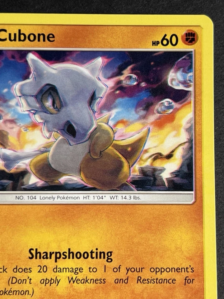 2019 Pokemon CUBONE Hidden Fates ALIGNMENT ERROR Ink Shift MISPRINT Card 37/68 - Image 4 of 4