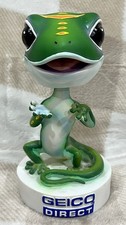 GEICO Gecko Wackelkopf Werbung Maskottchen Figur grüne Eidechse Sammlerstück 6 Zoll