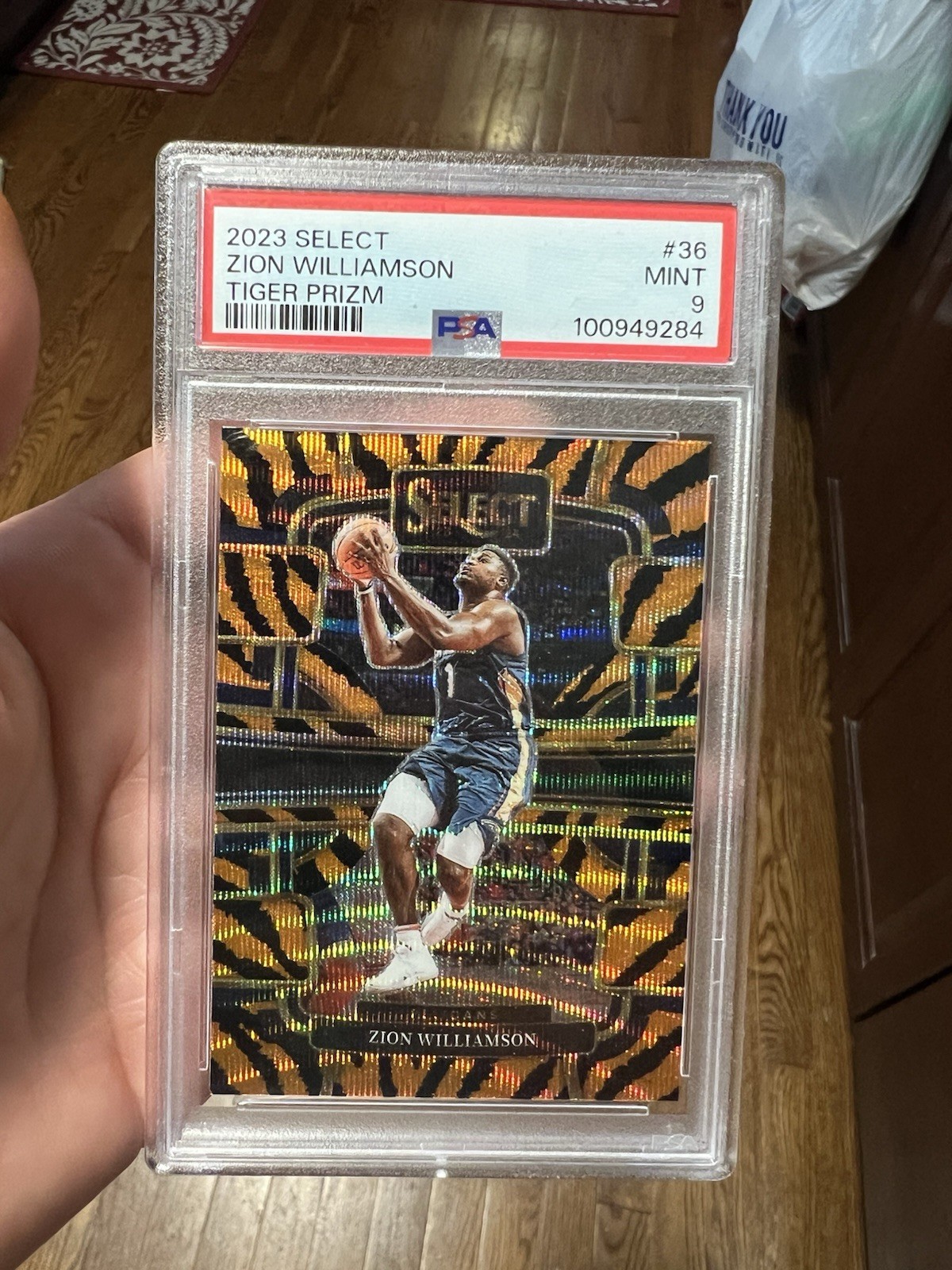 2023-24 Panini Select - Zion Williamson - Tiger Prizm Concourse SP #36 Pelicans