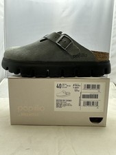 Birkenstock Boston Pap Chunky Basalt Gray / Black 1029142 Women's