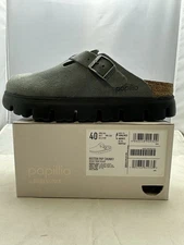 Birkenstock Boston Pap Chunky Basalt Gray / Black 1029142 Women's