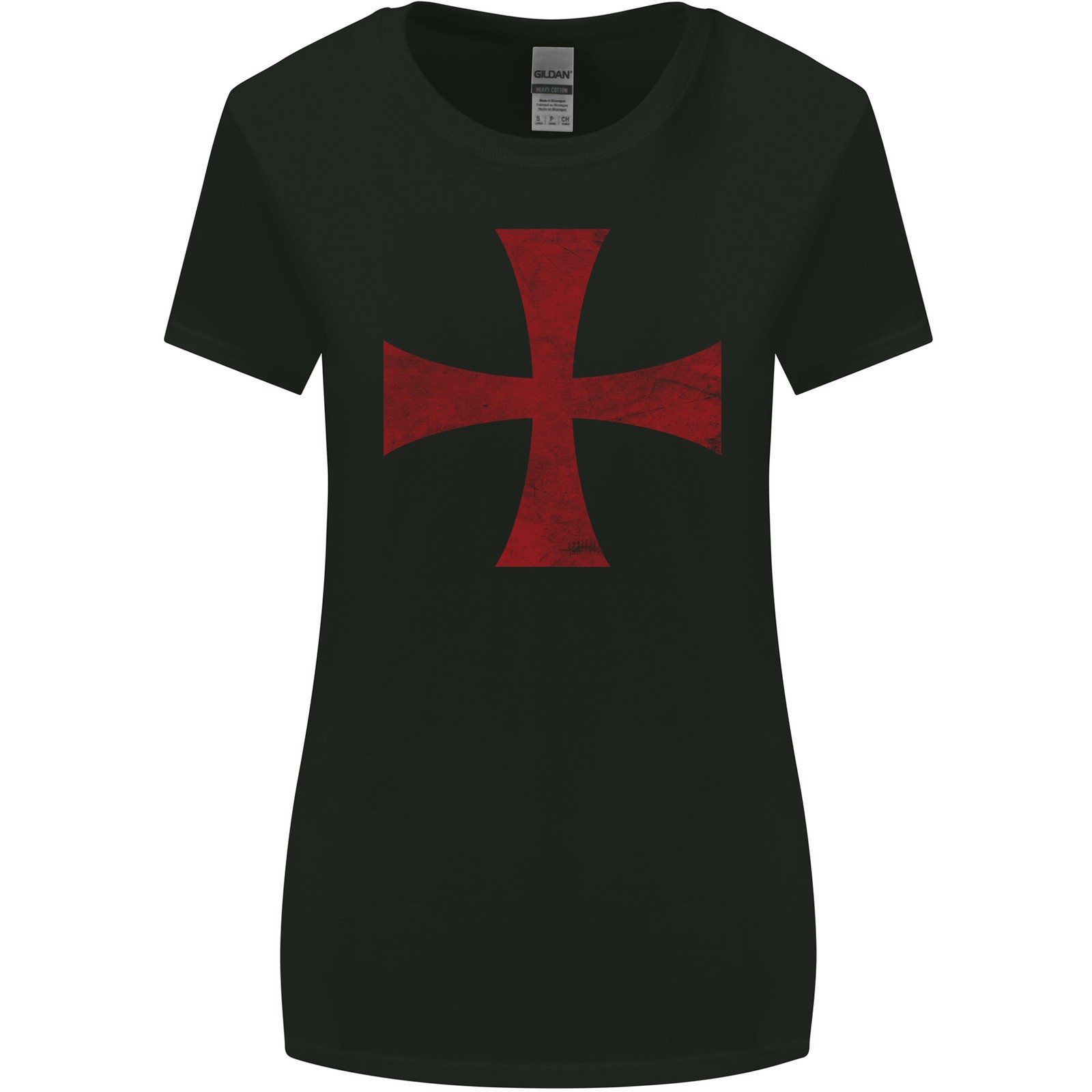 Caballero Templario Cruzado Disfraz Mujer Ancho Cortar Camiseta