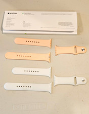 Genuine Apple Watch Sport Band Lot of 2 Pink Sand White Boxed S/M M/L