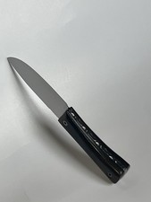 Hand Ground Hunting Knife with a Dyed Black Leather Sheathe
