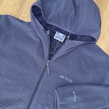 AFTCO ArmorLoft Fishing Sweatshirt Aftech Men  s 2XL Full Zip Fleece Lined Blue
