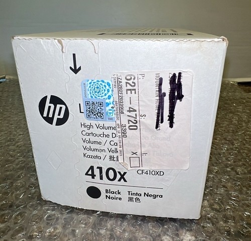 Oryginalny czarny wysokowydajny toner HP 410x CF410XD nowy 1 wkład - Zdjęcie 3 z 3