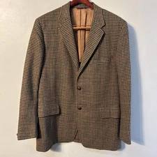 Paul Stuart REAL VINTAGE houndstooth tweed men’s blazer New York 42 R