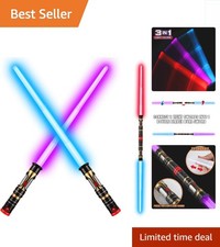 Durable Kids Light-Up Sword Set with Color Changing LED  Exciting Sound Effects