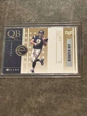 2001 Upper Deck E-Card Drew Brees RC Scratch Off (Unscratched) E-DB