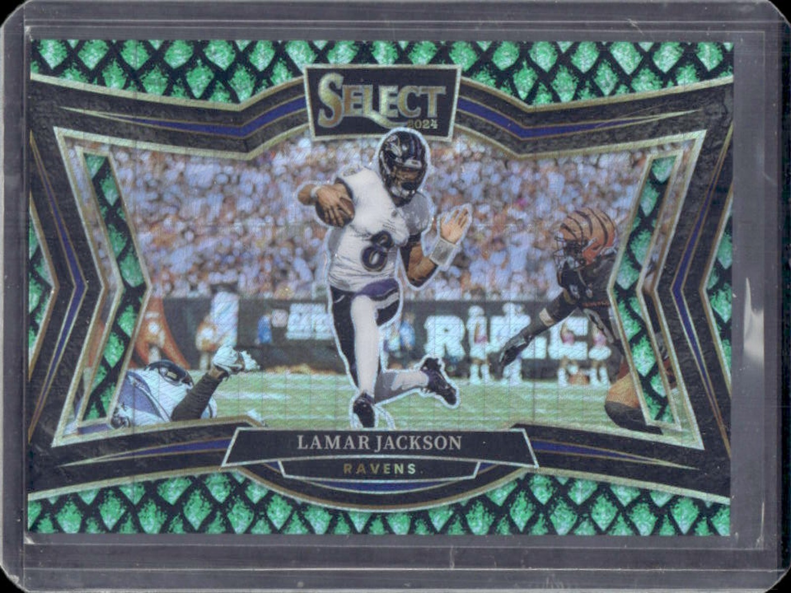 2024 Select Lamar Jackson Field Dragon Scale Prizm #/70 Ravens
