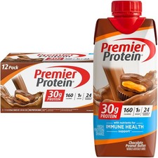Premier Protein Shake, Chocolate Peanut Butter, 30g Protein,11 fl oz,12ct