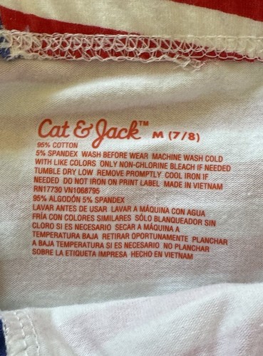Cat And Jack Red Stripes And Stars Kids Leggings Pants 7/8 - Picture 6 of 6