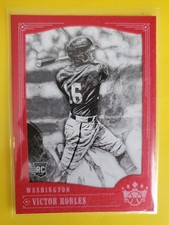 2018 Diamond Kings Black and White Variations Red Frame #100 Victor Robles RC