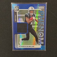 2025 Donruss Optic Tetairoa Mcmillan Rookie Phenom Patch Blue Hyper Prizm