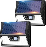 Solarlampen AußEn Bewegungsmelder 2 StüCk 3 Modi Led IP65 Wand Garten Hof Garage