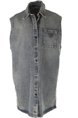 PRADA BLUE DENIM MINIKLEID IT 40 UK 8