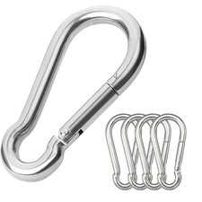 CAIDMOS 5PCS 3.15in Large Carabiner Clip, Stainless Steel Carabiner Heavy Dut...