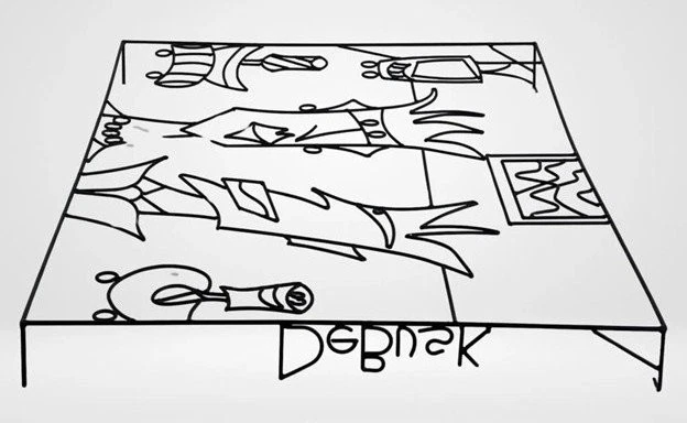 Barrett DeBusk "Cocktail Time" Модернистская Металлическая Настенная Скульптура - Подписанная - 1990-е - Изображение 2 из 4