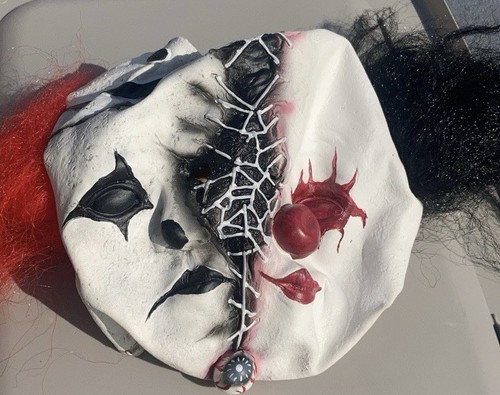Halloween Scary Clown Mask Demon Face Cover Head Face Decoration Zombie Creepy C