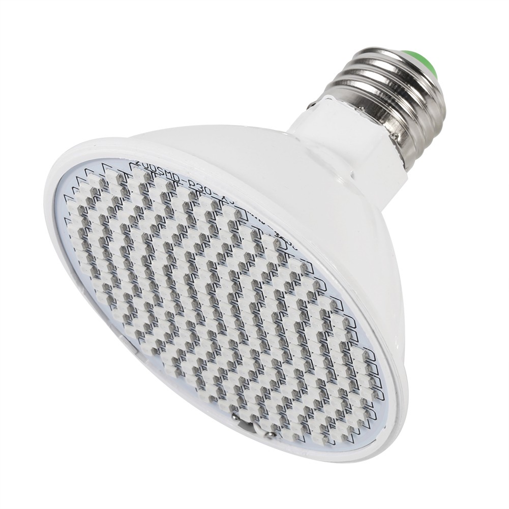 New 24W 200‑LED Plant Grow Light E27 Hydroponic Flower Veg Growing Lamps 85~265V
