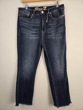 Seven7 Women's Dark Wash Cropped Jeans - Size 10