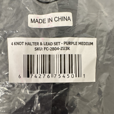 Star Point Horsemanship 4 Knot Nylon Halter & Lead Rope Set Purple medium 