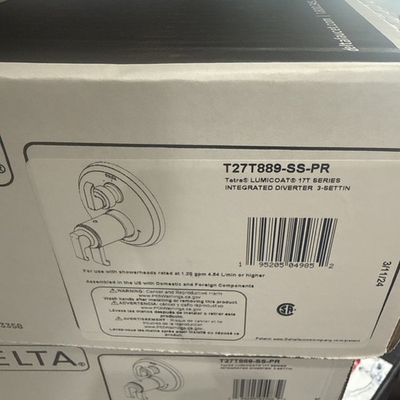 #ad Delta ‎T27T889 SS PR Tetra 17T Thermostatic Valve Trim Lumicoat Stainless $247.50