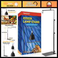 Adjustable Reptile Lamp Stand Fixture Hanger - Metal Holder for Terrarium Cage