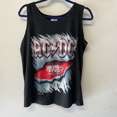 Vintage Ac/Dc 1990 Razors Edge Tour Tee Tank Top Men Size M Black