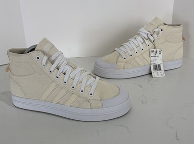 Adidas Bravada Skate Shoe Mid High Top Cream White Women s 10 Lace Up NWT