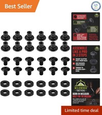 Versatile Black Chicago Screws for Holsters  Sheaths - 1/4 Inch, Durable Design