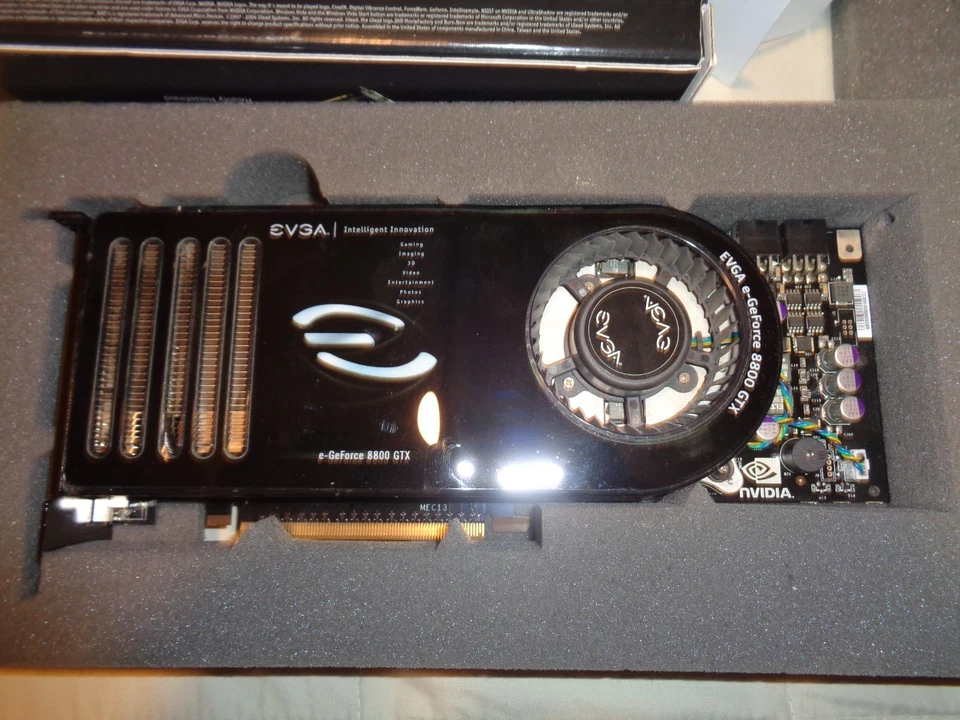 EVGA NVIDIA GeForce 8800 GDDR3 PCI Express 16-inch Black Video Card NOT TESTED - Image 3 of 4