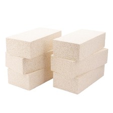 6 Pieces Insulating Fire Brick for Ovens, Kilns, Fireplaces, Forges 9" x 4.5"...