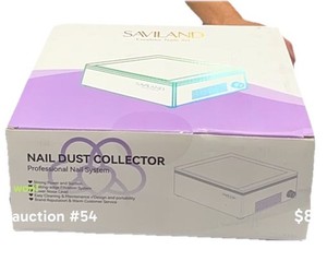 Saviland Nail Dust Collector 60W Powerful Nail Vacuum Dust Collector Brush