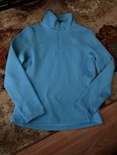 Spyder Womens Blue Long Sleeve Mock Neck 1/4 Zip Polartec Fleece Pullover Medium
