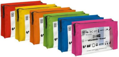 VELOFLEX 6x Reißverschlusstasche Velobag Travel A5 farbig sortiert  2705300